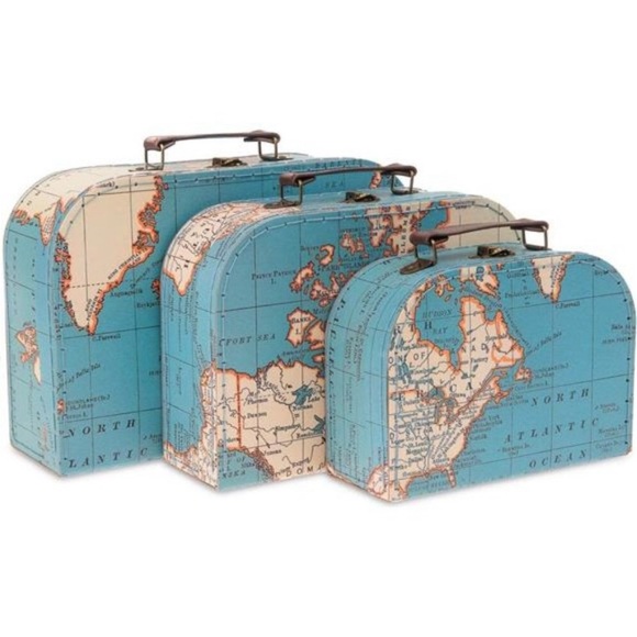 Jewelkeeper Paperboard Suitcases, Set of 3 – Vintage Decorative Storage Box - Picture 10 of 12